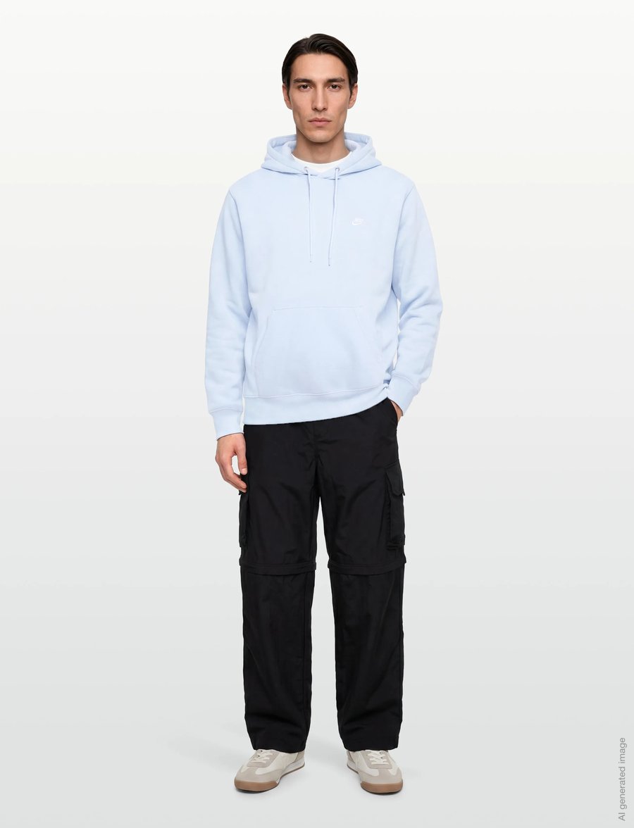Nike - M NK CLUB BB PO HOODIE - overdele - hydrogen blue/hydrogen blue/wh - 0