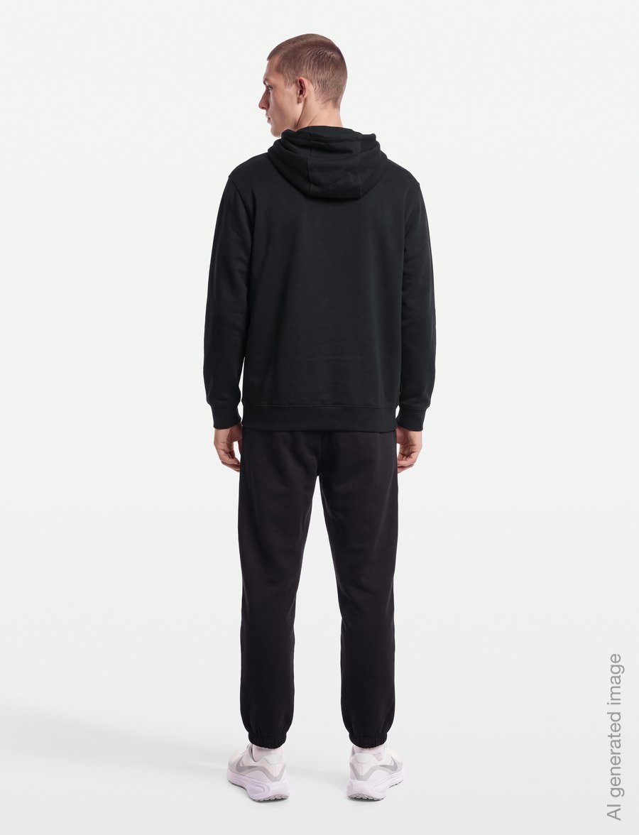 Nike - M NK CLUB BB PO HOODIE - tops - black/black/white - 4