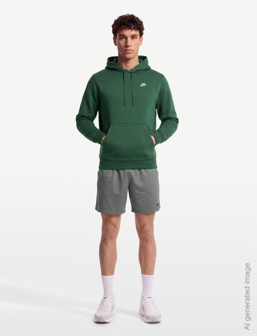 Nike - M NK CLUB BB PO HOODIE - sweatshirts - fir/fir/white - 0