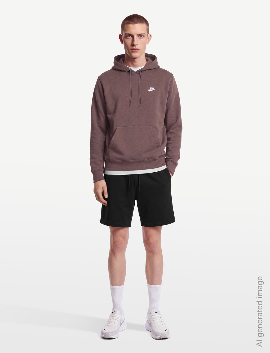 Nike - M NK CLUB BB PO HOODIE - sweatshirts - tattoo/tattoo/white - 0