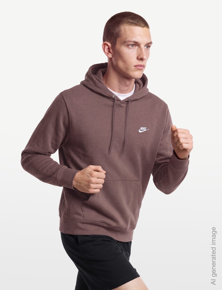 Nike - M NK CLUB BB PO HOODIE - sweatshirts - tattoo/tattoo/white - 3