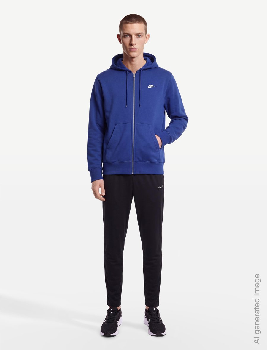 Nike - Nike Club Full Zip Hoodie - hūdiji - deep royal blue/deep royal blu - 0