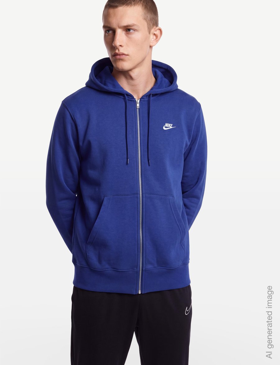Nike - Nike Club Full Zip Hoodie - hūdiji - deep royal blue/deep royal blu - 3