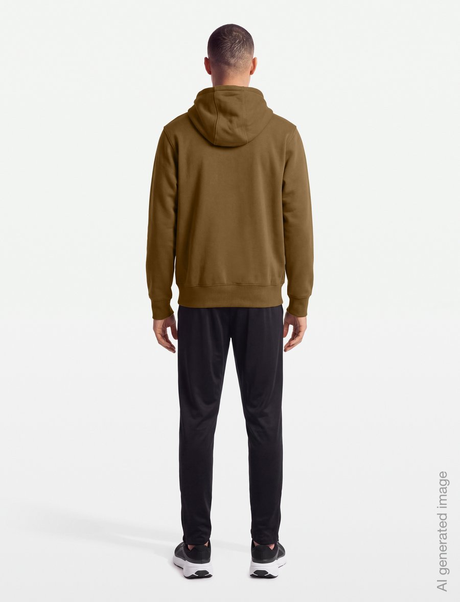 Nike - Nike Club Full Zip Hoodie - huvtröjor - ale brown/ale brown/white - 4