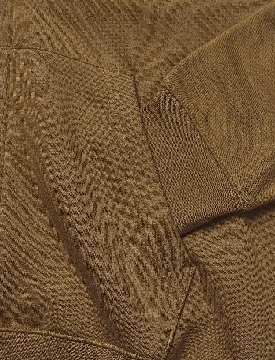Nike - Nike Club Full Zip Hoodie - overdele - ale brown/ale brown/white - 3