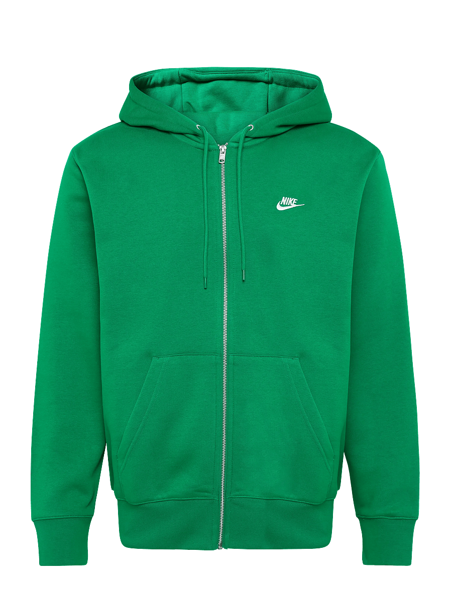 Nike - Nike Club Full Zip Hoodie - overdele - malachite/malachite/white - 1