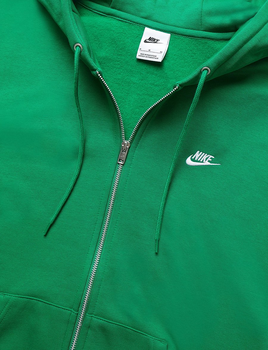 Nike - Nike Club Full Zip Hoodie - overdele - malachite/malachite/white - 5