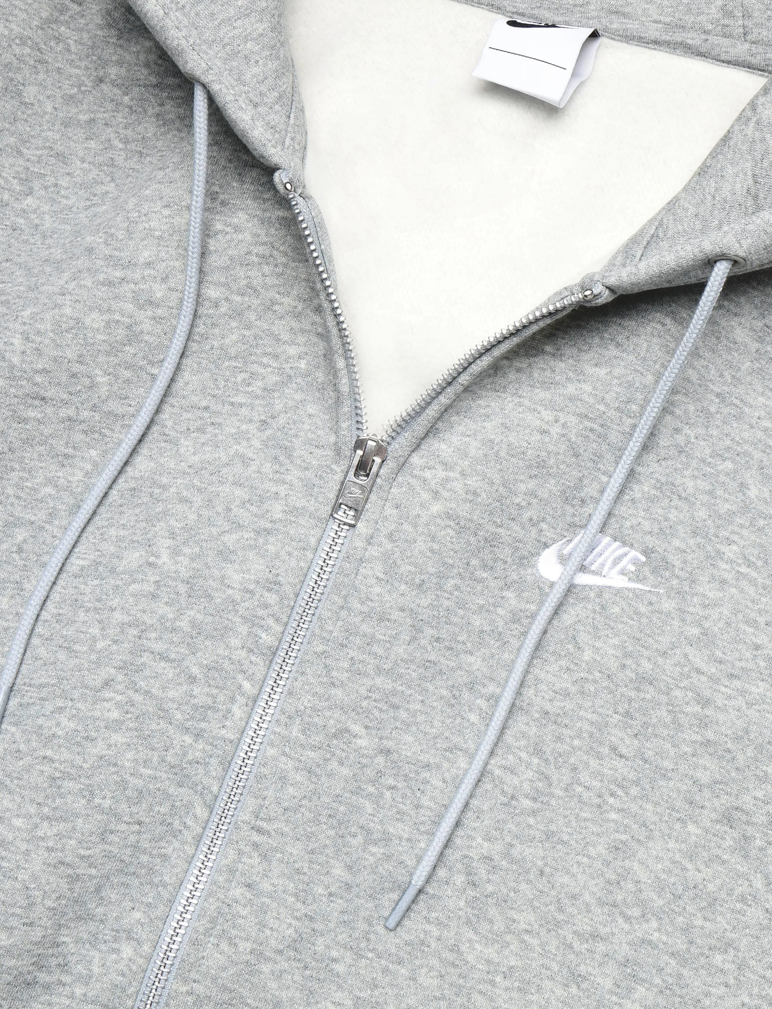 Nike - Nike Club Full Zip Hoodie - overdele - dk grey heather/lt smoke grey/ - 2