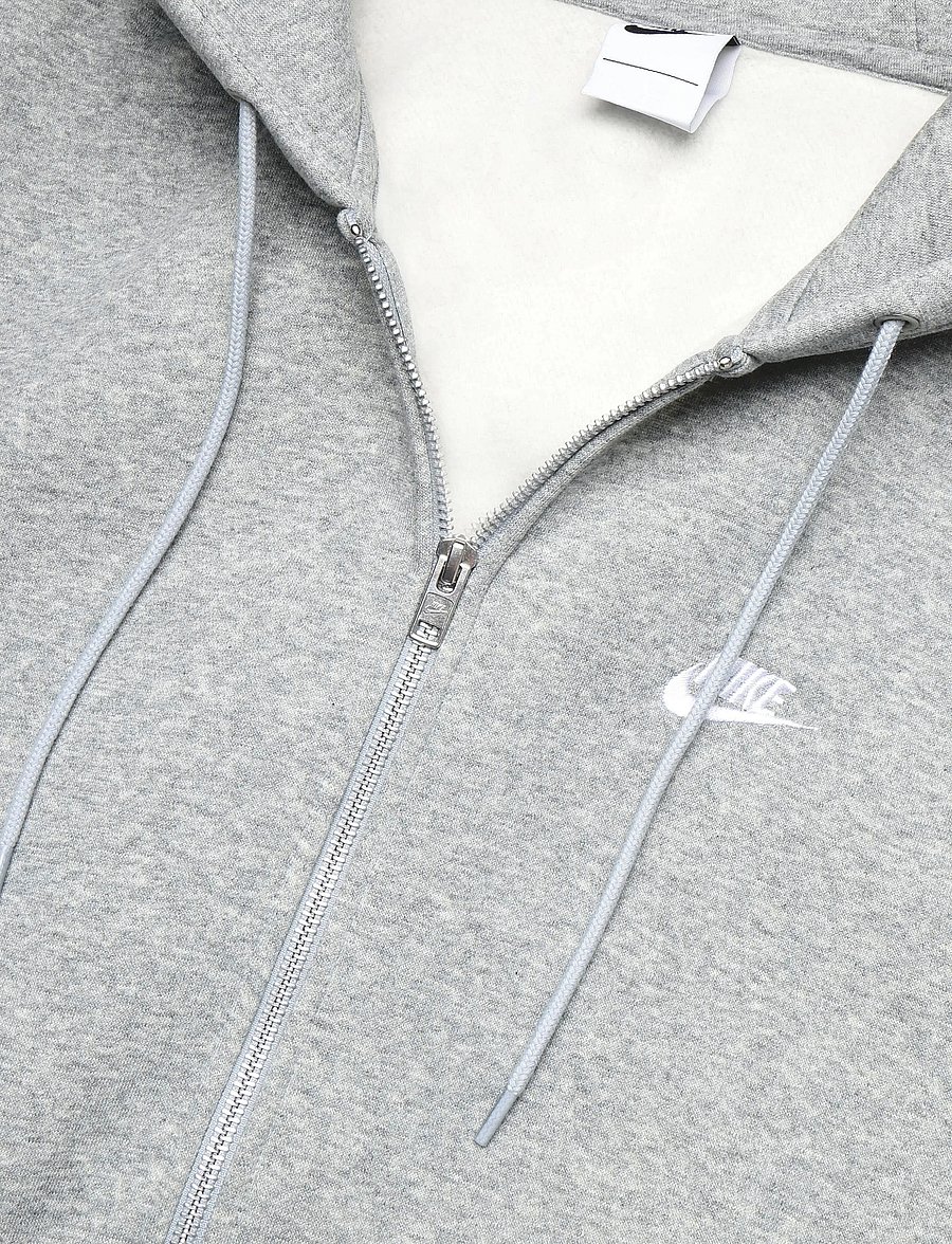 Nike - Nike Club Full Zip Hoodie - overdele - dk grey heather/lt smoke grey/ - 2