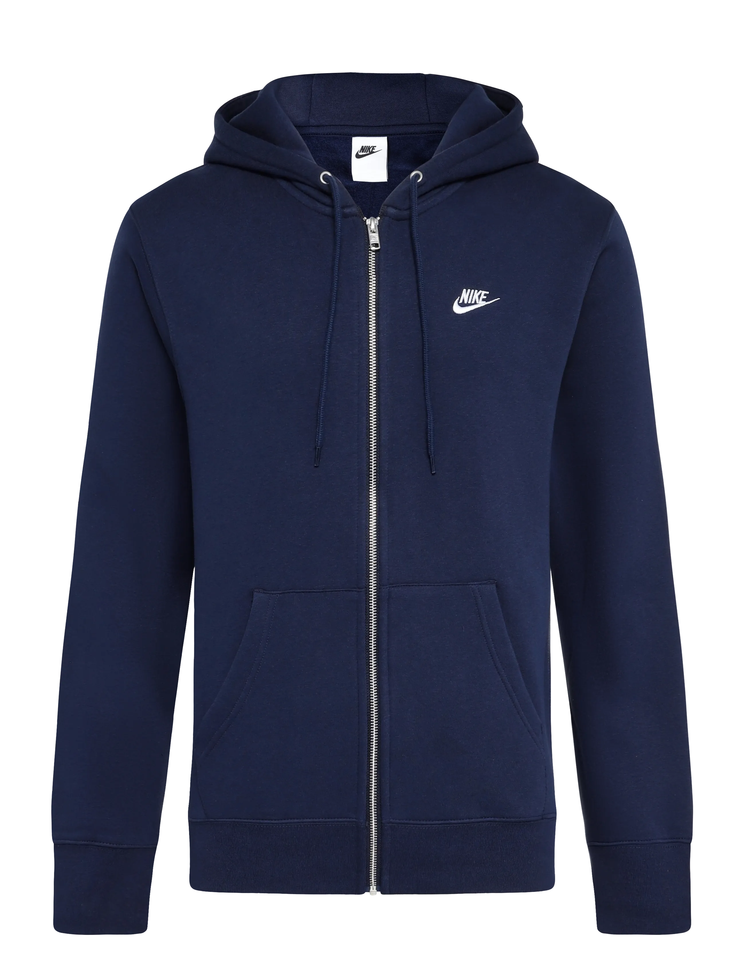 Nike Nike Club Full Zip Hoodie - Kapuutsiga pusad - OBSIDIAN/OBSIDIAN/WHITE / navy