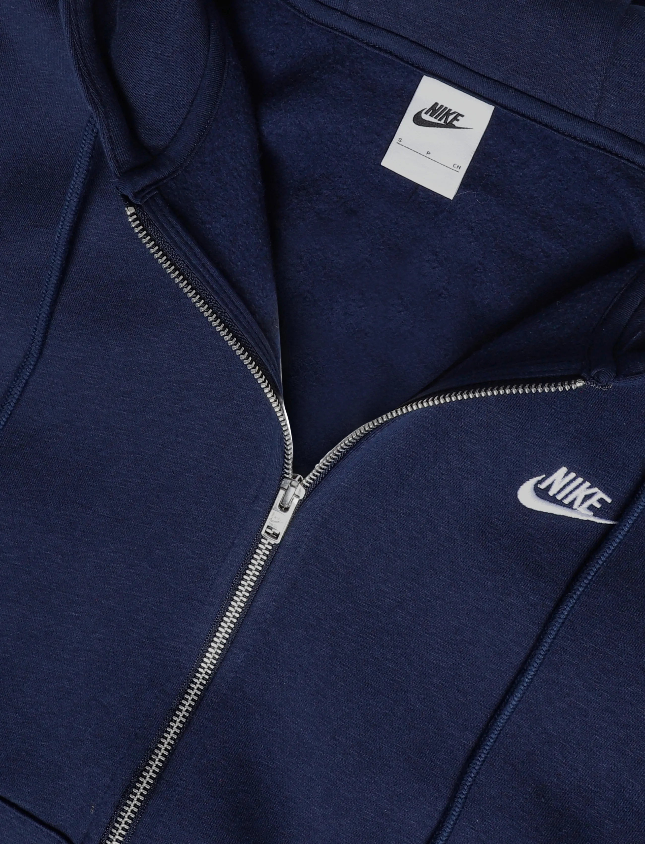 Nike - Nike Club Full Zip Hoodie - kapuutsiga dressipluusid - obsidian/obsidian/white - 2