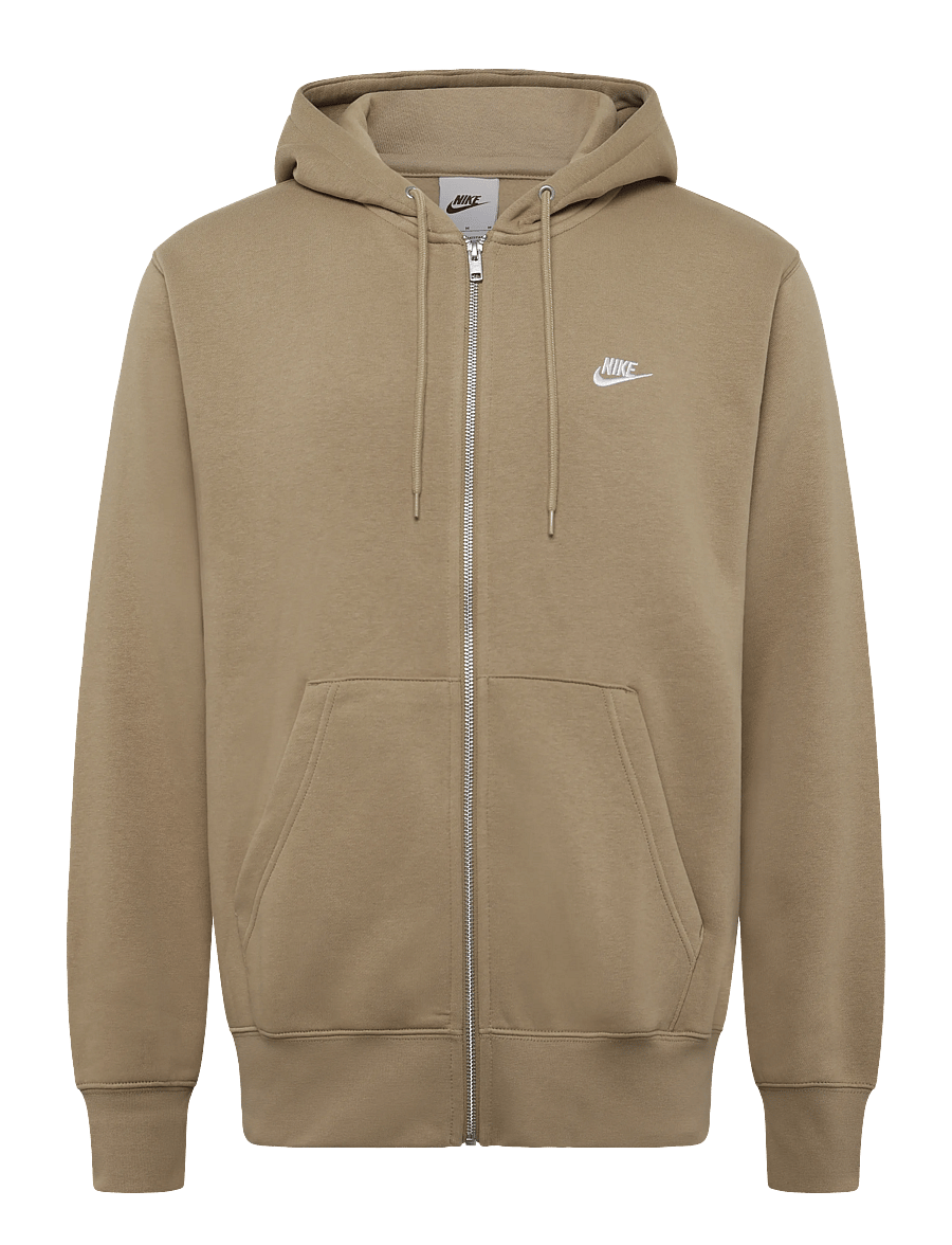 Nike - Nike Club Full Zip Hoodie - overdele - parachute beige/parachute beig - 0