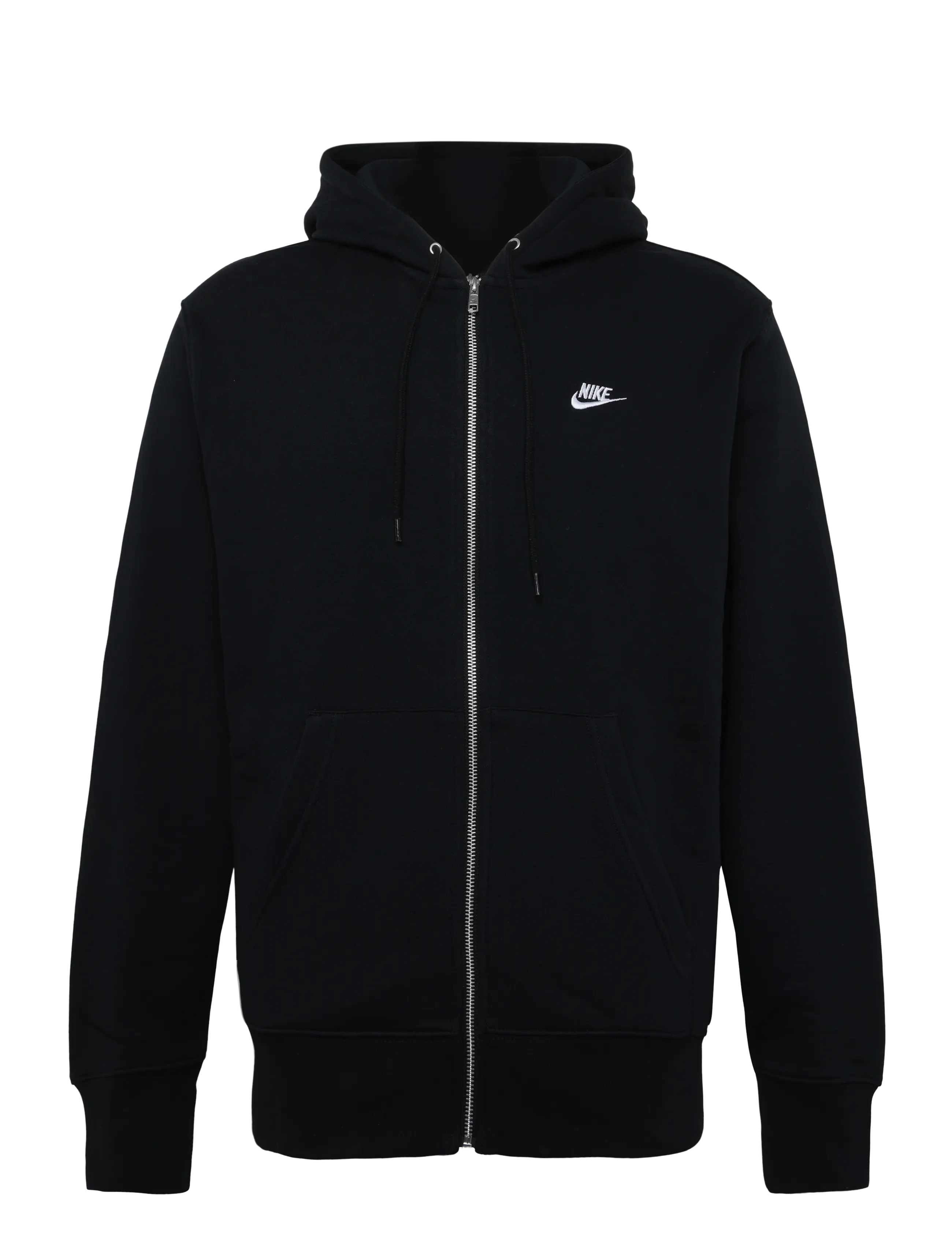 Nike Nike Club Full Zip Hoodie - Hættetrøjer - BLACK/BLACK/WHITE / black