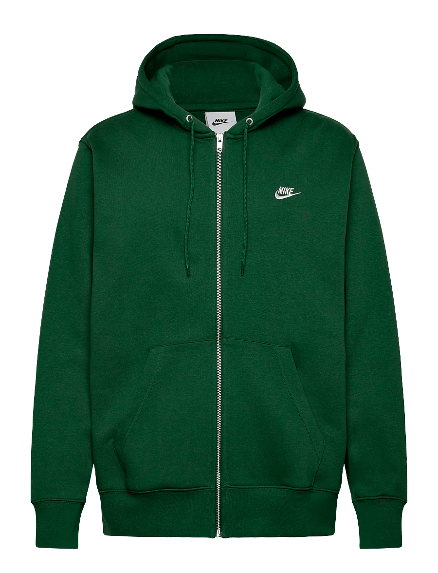 Nike - Nike Club Full Zip Hoodie - kapuutsiga dressipluusid - fir/fir/white - 0