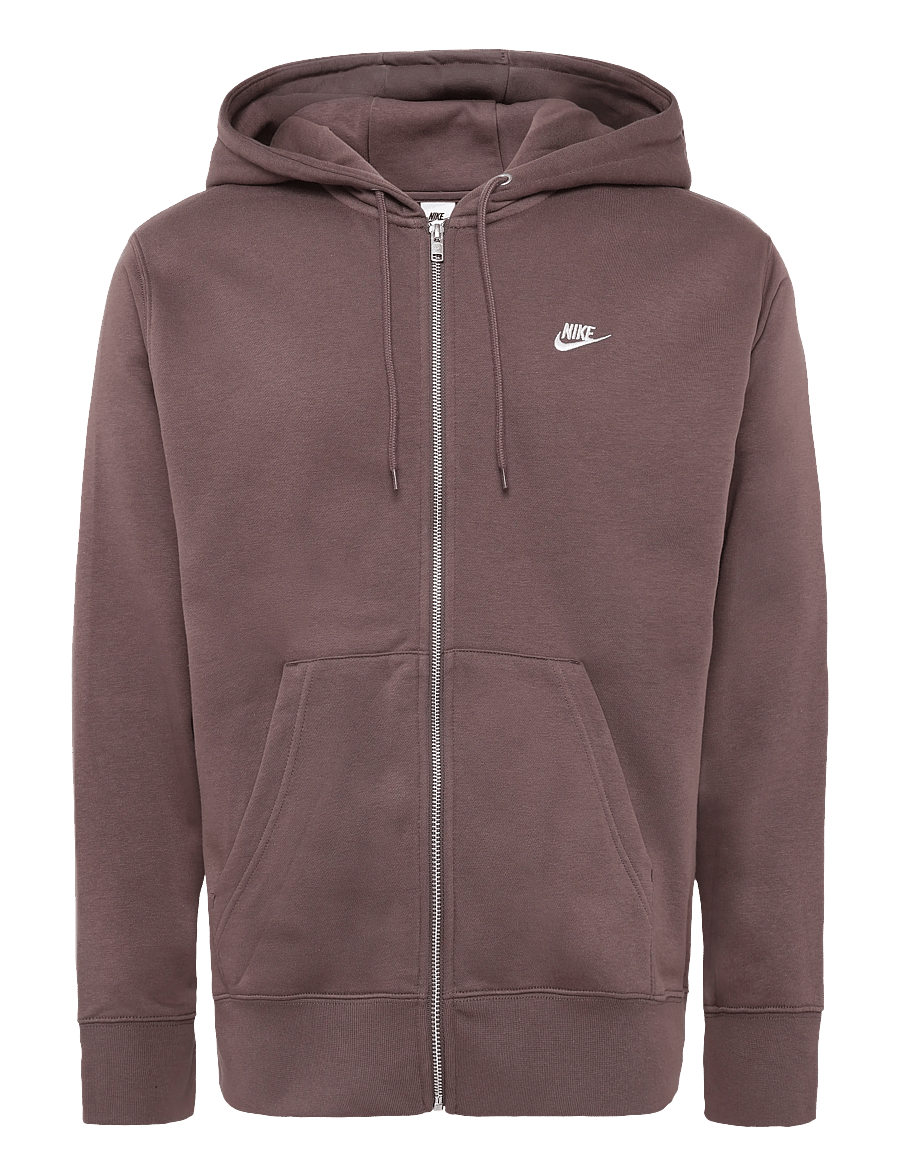 Nike - Nike Club Full Zip Hoodie - overdele - tattoo/tattoo/white - 0