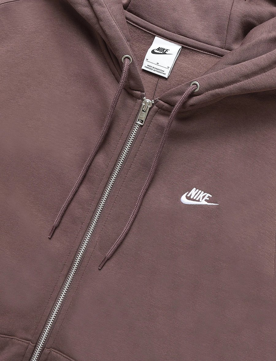 Nike - Nike Club Full Zip Hoodie - overdele - tattoo/tattoo/white - 2