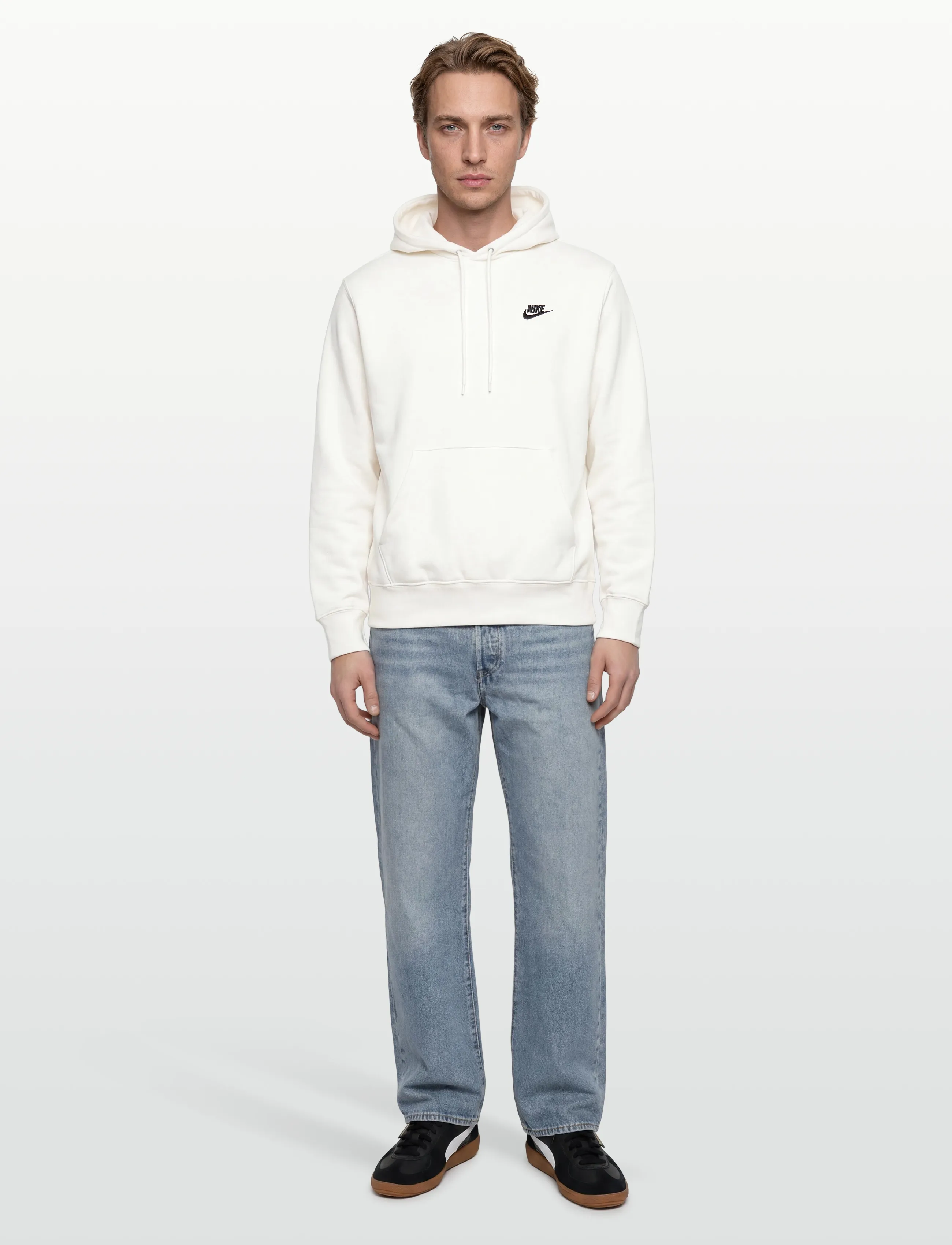 Nike Club Hoodie, XXL, Sport Sweatshirts & Hoodies, Weiß - Männerswear
