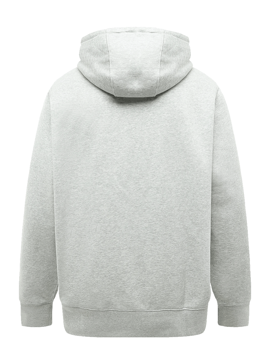 Nike - NIKE CLUB LOGO HOODIE - overdele - dk grey heather/lt smoke grey/ - 1
