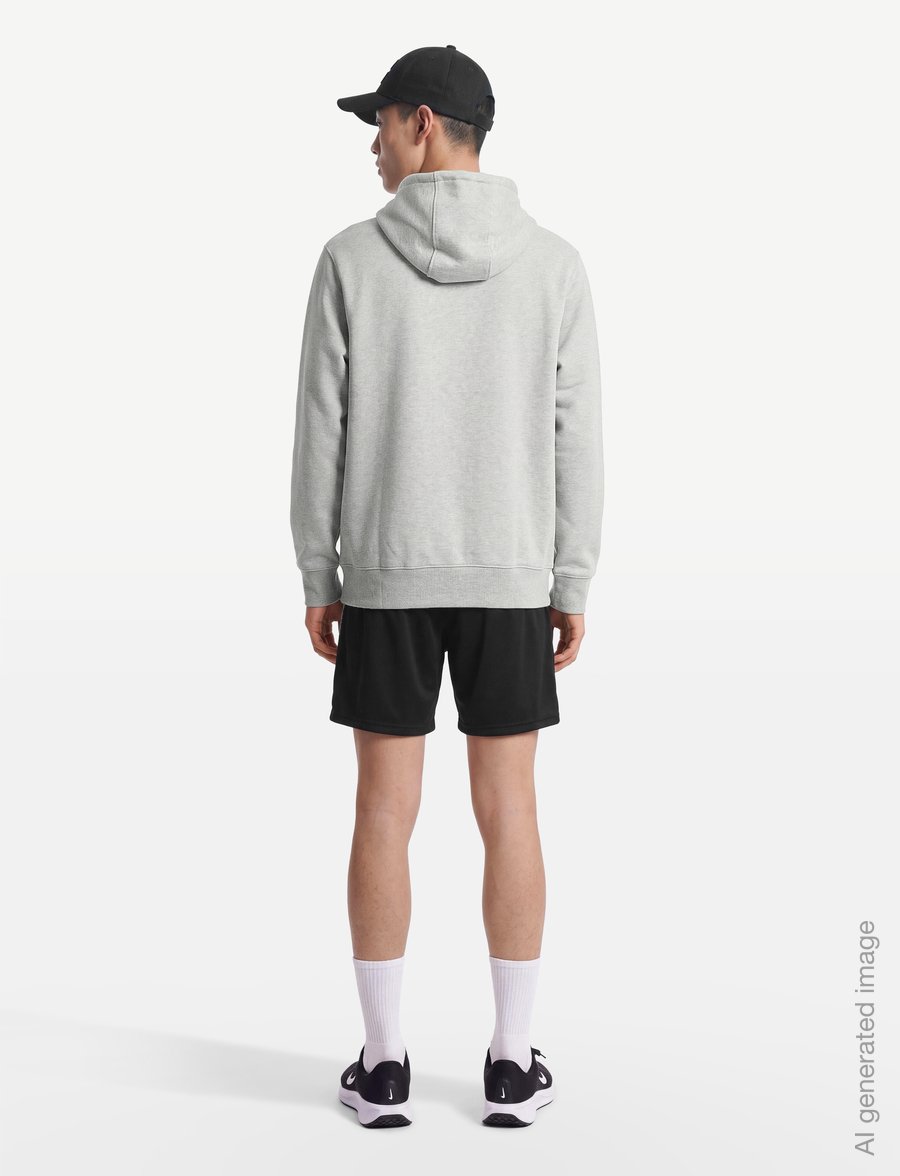 Nike - NIKE CLUB LOGO HOODIE - kapuutsiga dressipluusid - dk grey heather/lt smoke grey/ - 4