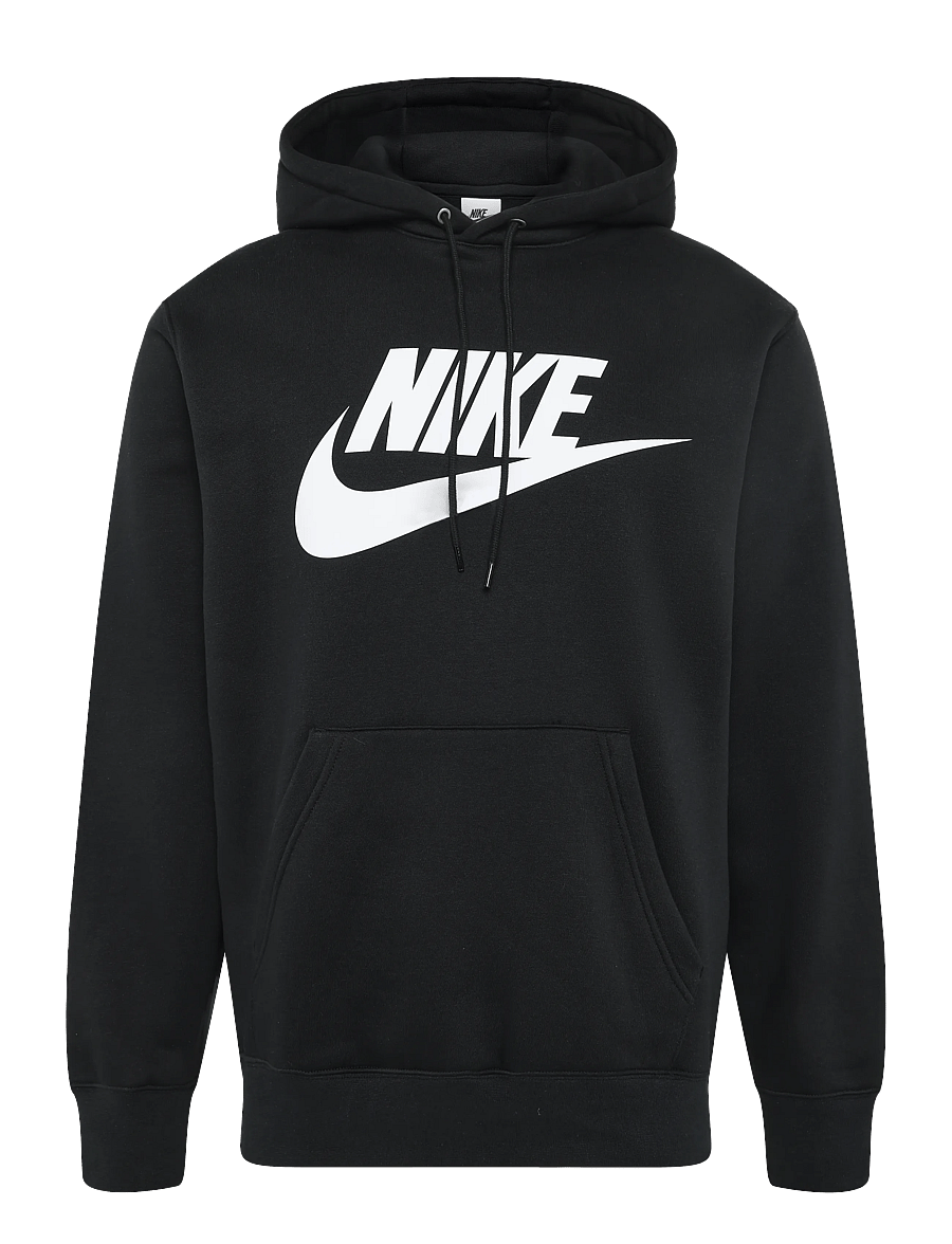 Nike - NIKE CLUB LOGO HOODIE - viršutinės dalies drabužiai - black/black/white - 1