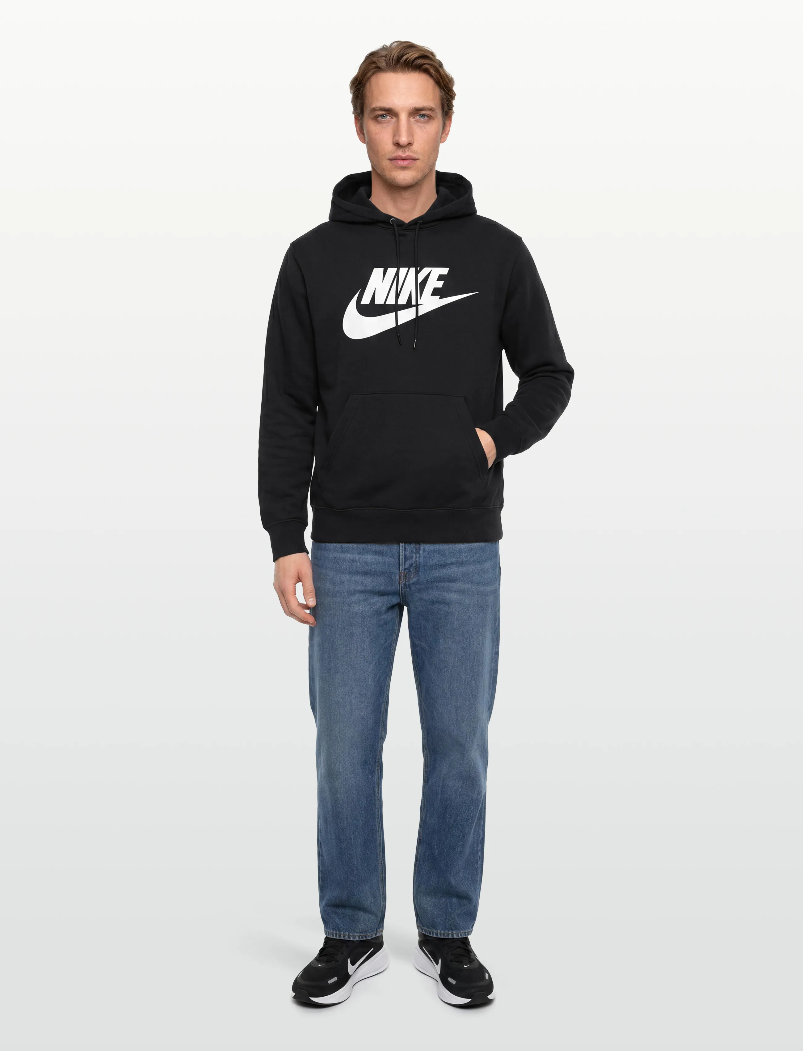 Nike Club Logo Hoodie, S, Sport Sweatshirts & Hoodies, Schwarz - Männerswear