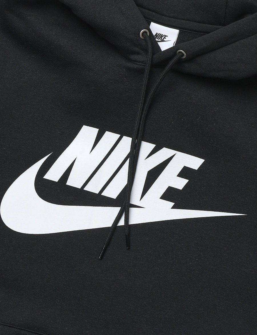 Nike - NIKE CLUB LOGO HOODIE - viršutinės dalies drabužiai - black/black/white - 5