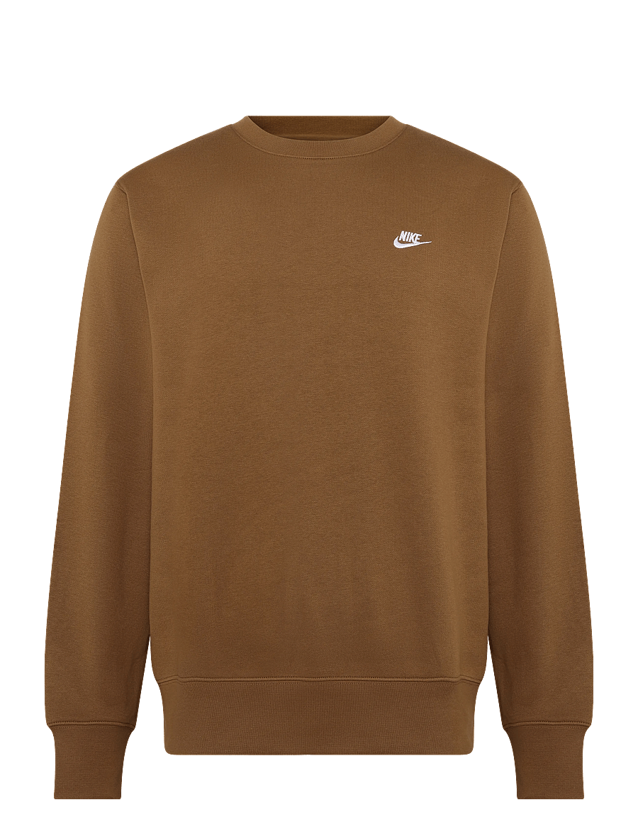 Nike - M NK CLUB BB CREW - oberteile - ale brown/white - 0