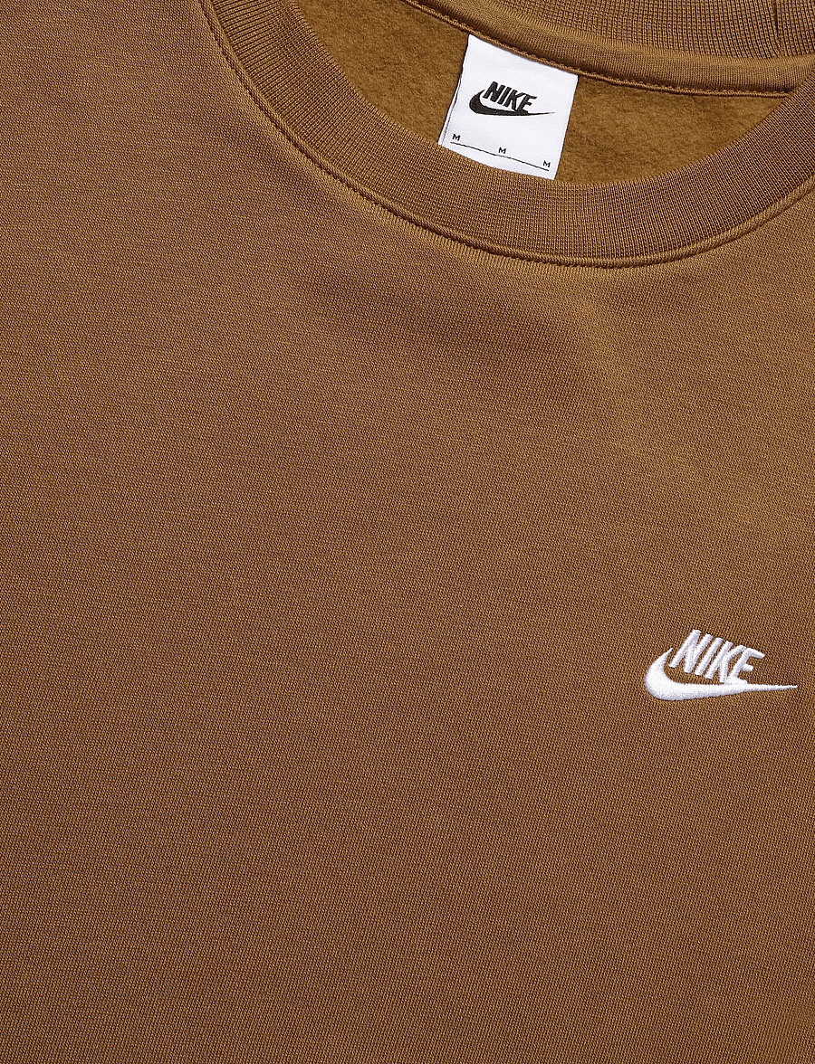 Nike - M NK CLUB BB CREW - oberteile - ale brown/white - 2
