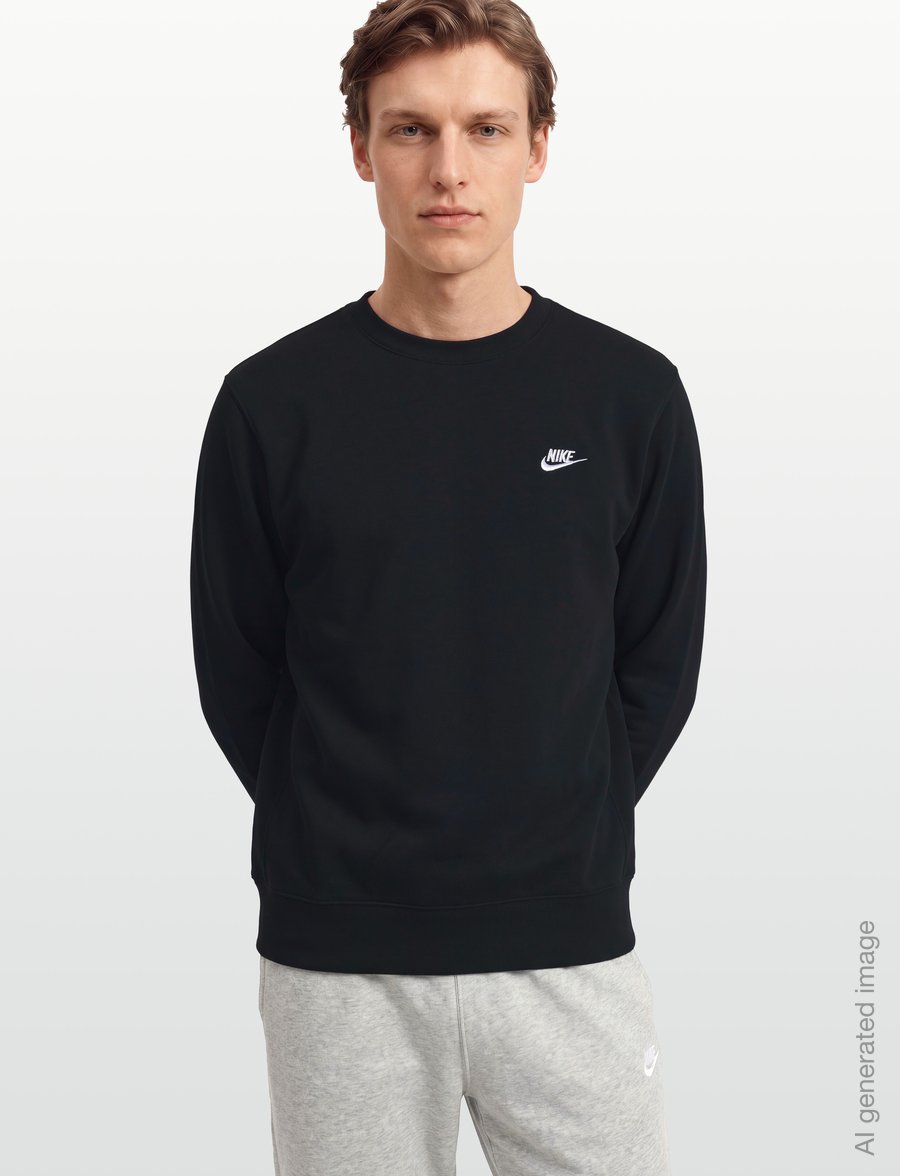 Nike - M NK CLUB BB CREW - oberteile - black/white - 3