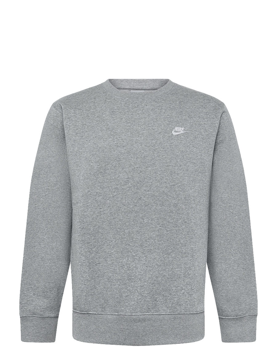 Nike - M NK CLUB BB CREW - alussärgid - dk grey heather/white - 0
