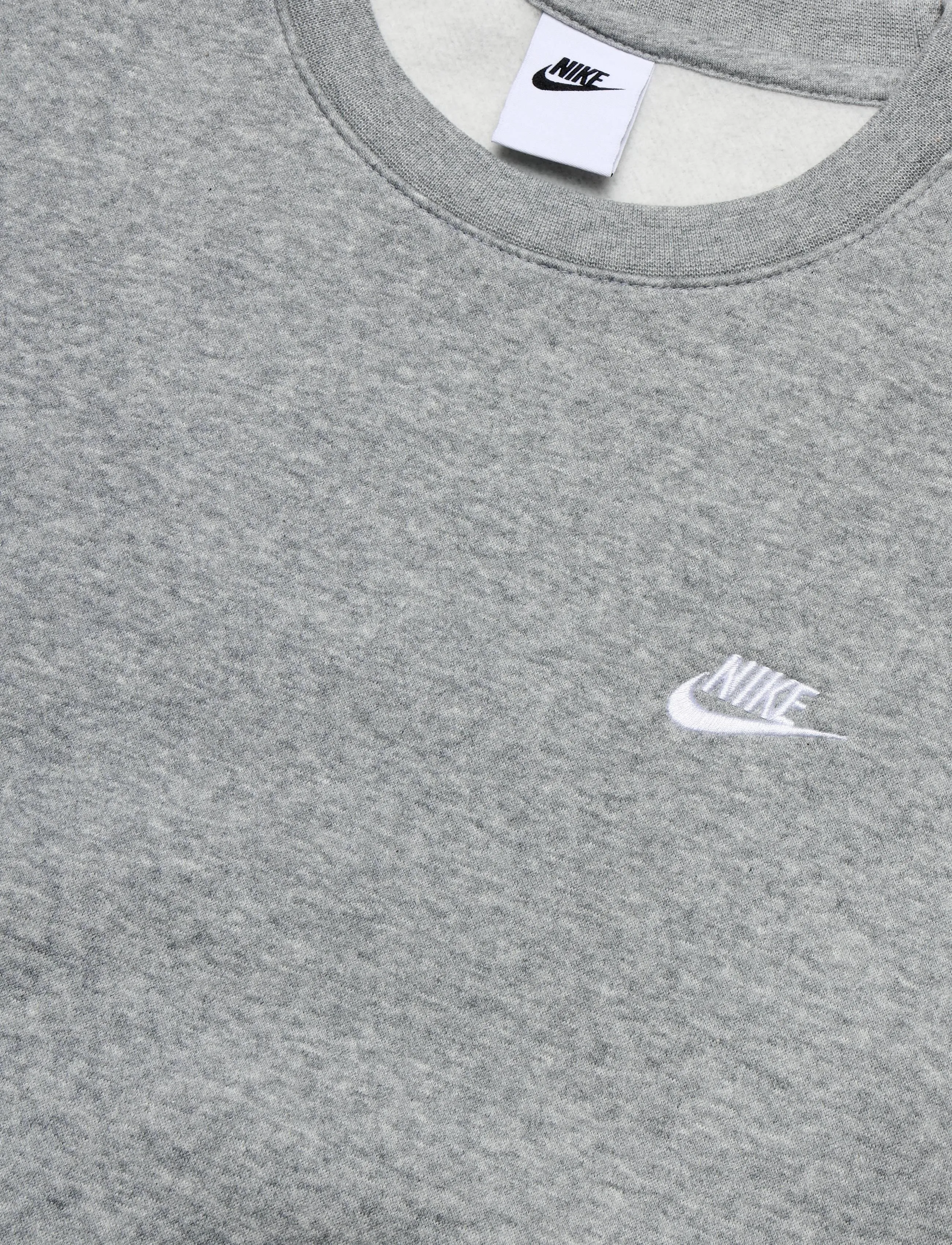 Nike - M NK CLUB BB CREW - overdele - dk grey heather/white - 2