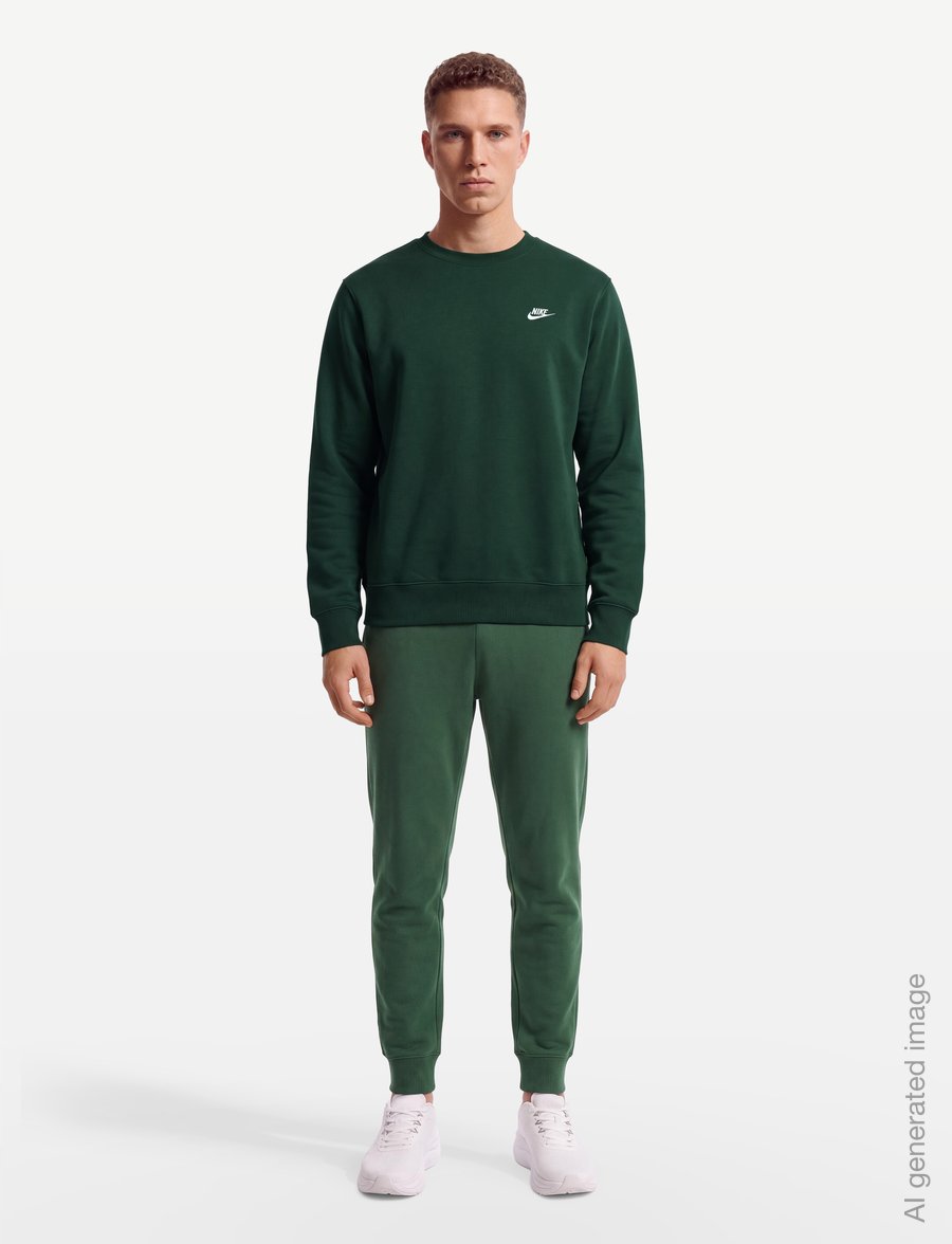 Nike - M NK CLUB BB CREW - oberteile - fir/white - 0