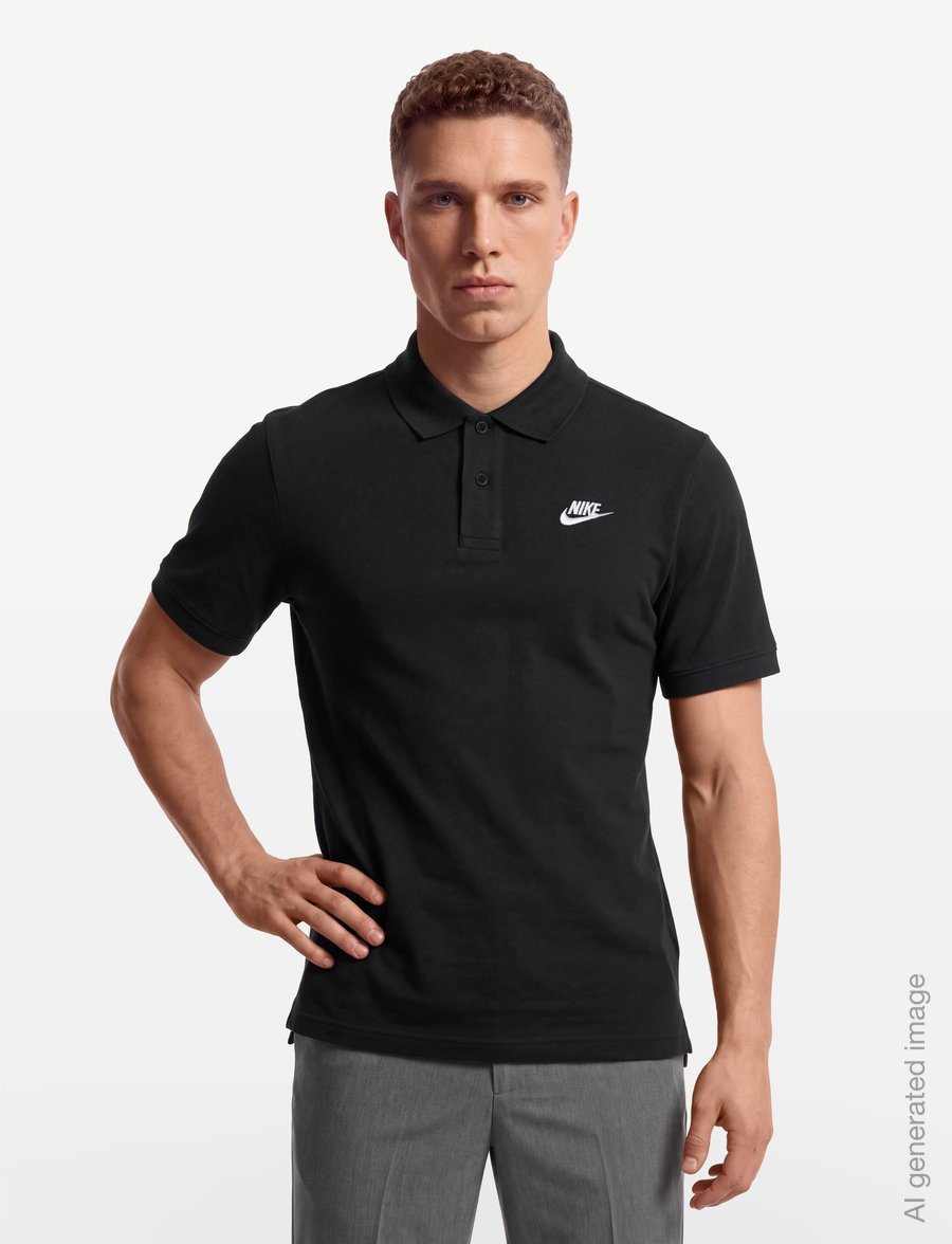 Nike - Nike Club Pique Polo - polos - black/white - 3