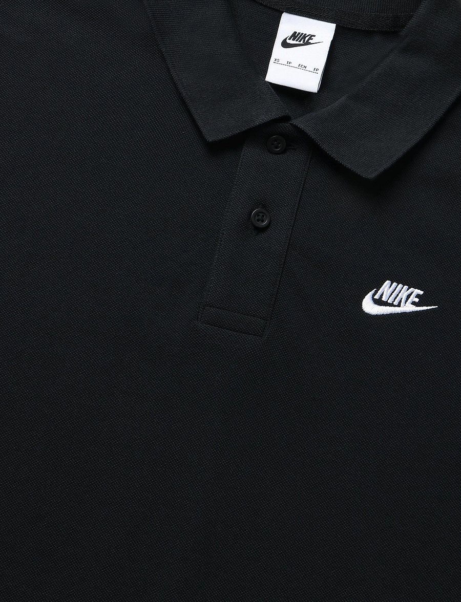 Nike - Nike Club Pique Polo - oberteile & t-shirts - black/white - 2