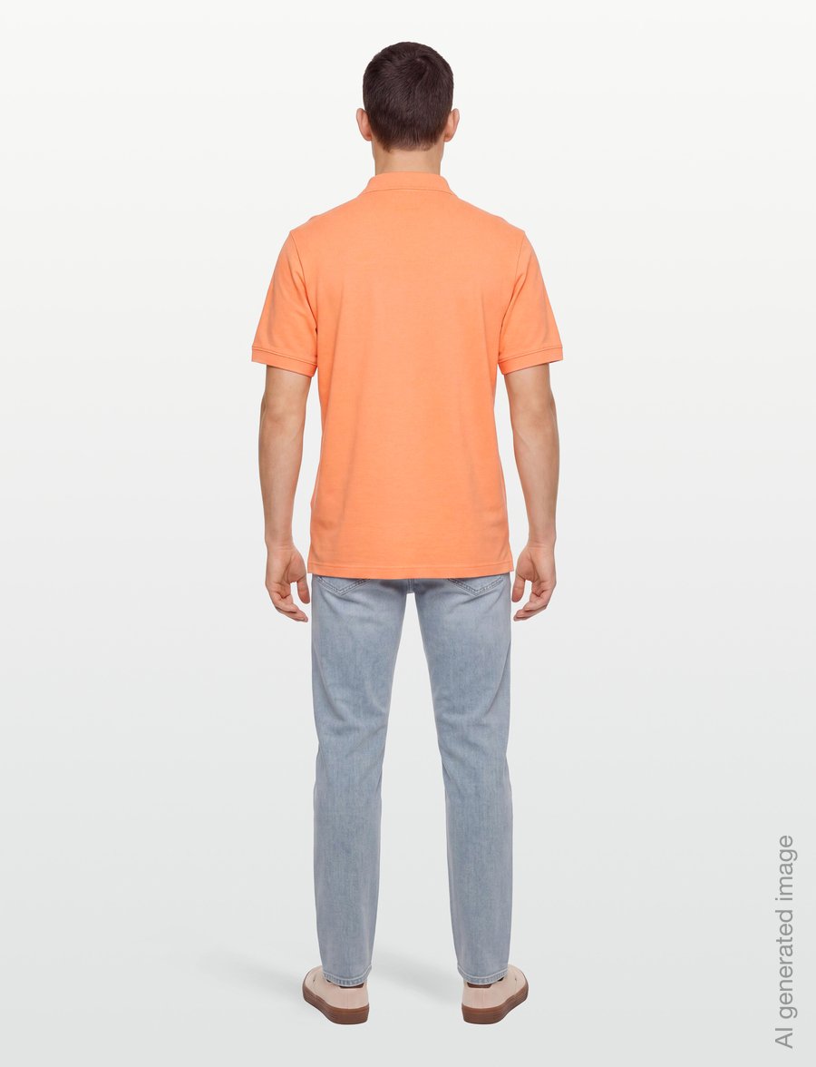 Nike - Nike Club Pique Polo - toppe & t-shirts - orange frost/white - 4