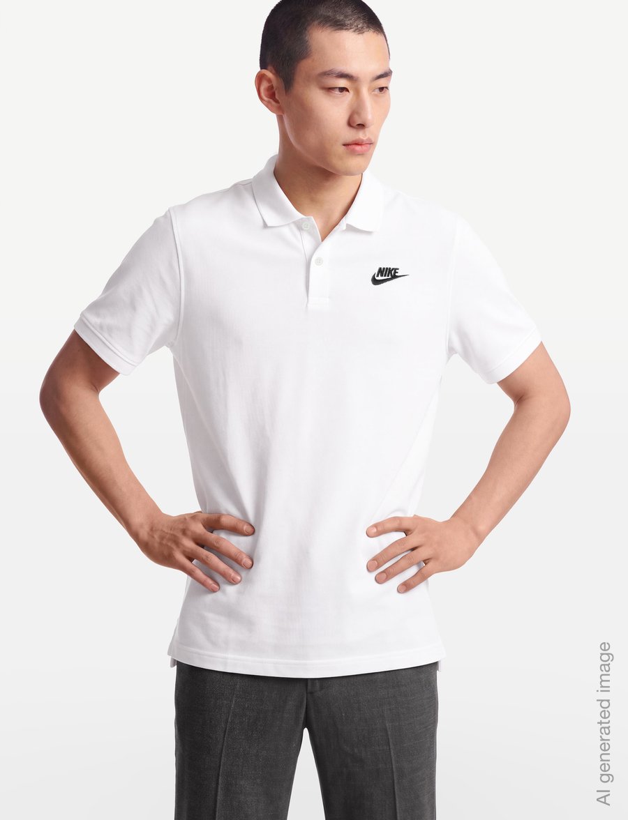 Nike - Nike Club Pique Polo - polos - white/black - 3