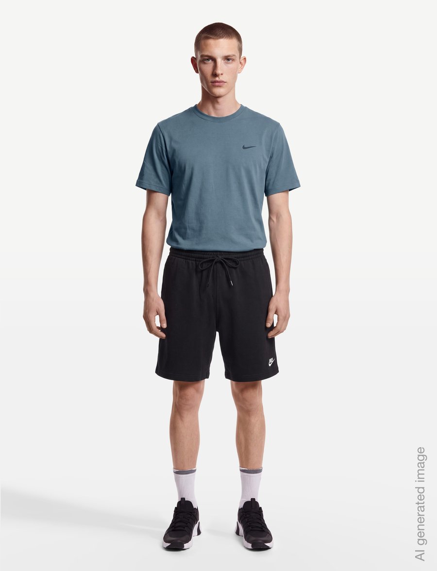 Nike - NIKE CLUB SHORT - bottoms - black/white - 0