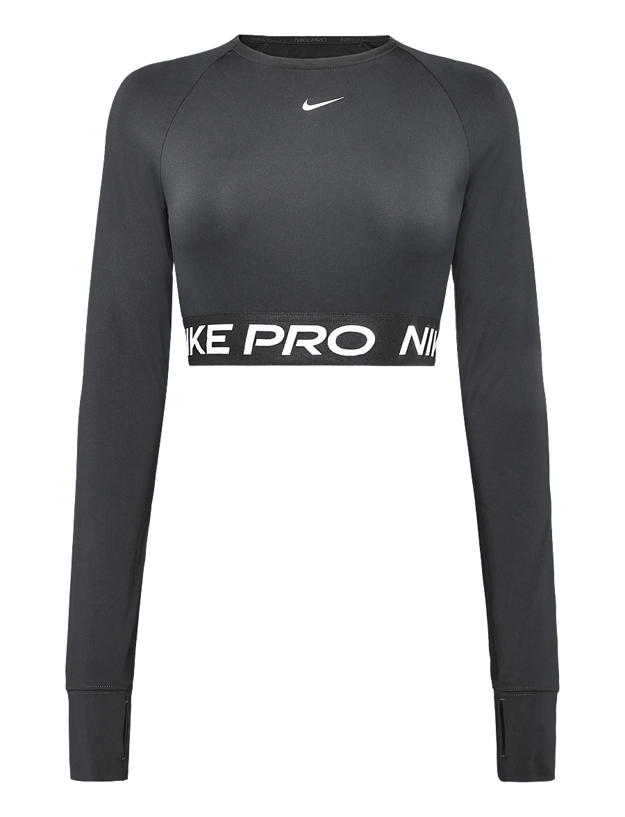 Nike - NIKE PRO DF 365 CROP LS - crop-tops - black/white - 0