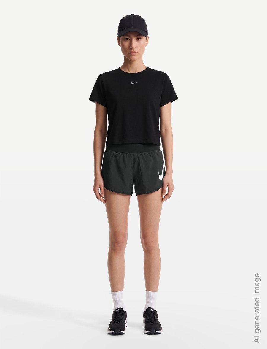 Nike - W NSW NK CHLL KNT MD CRP - t-shirts - black/white - 0