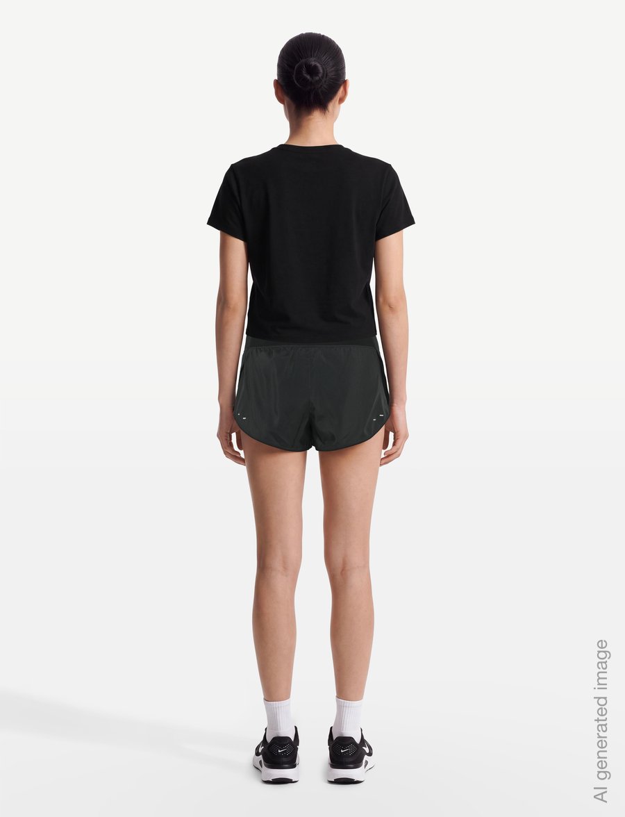 Nike - W NSW NK CHLL KNT MD CRP - t-shirts - black/white - 4