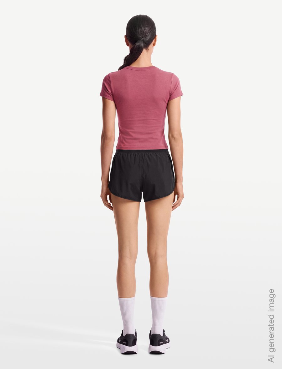 Nike - W NSW NK CHLL KNT MD CRP - t-shirts - pink smoke/sail - 4