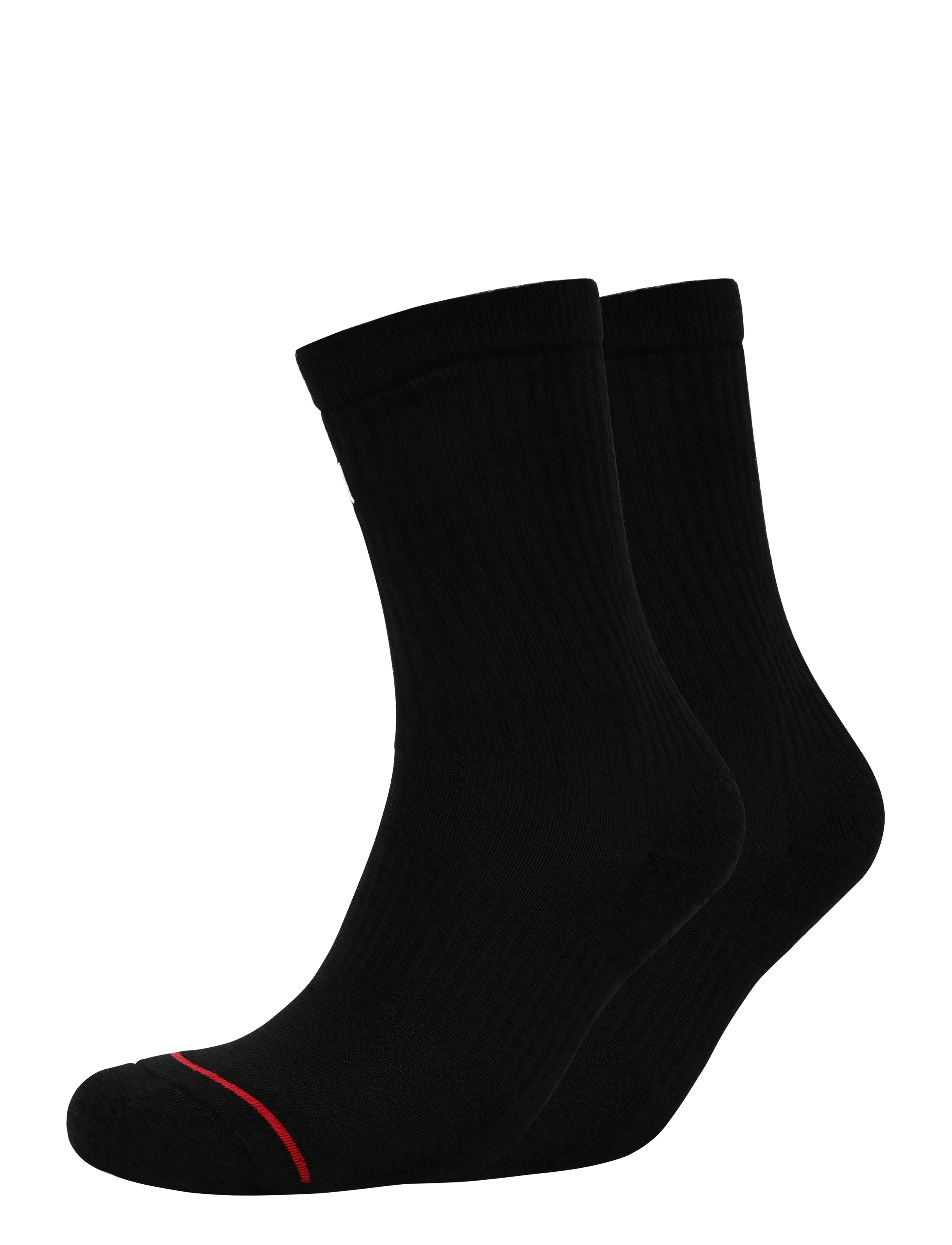Nike U J ED POLY CREW JOR 6PR - 144 - Tøj - BLACK/GYM RED/WHITE / black