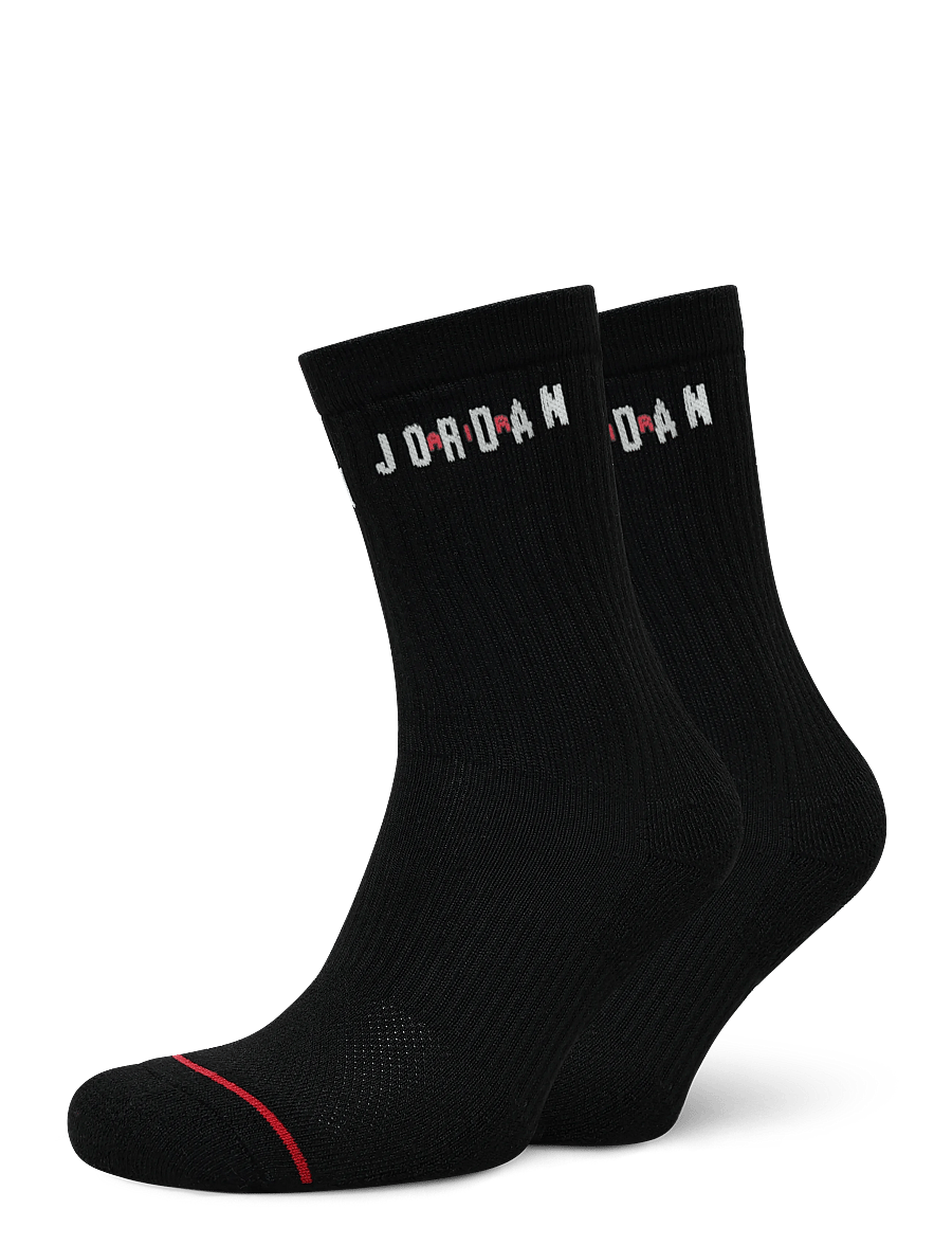 Nike - U J ED POLY CREW JOR 6PR - 144 - sport socks - black/gym red/white - 0