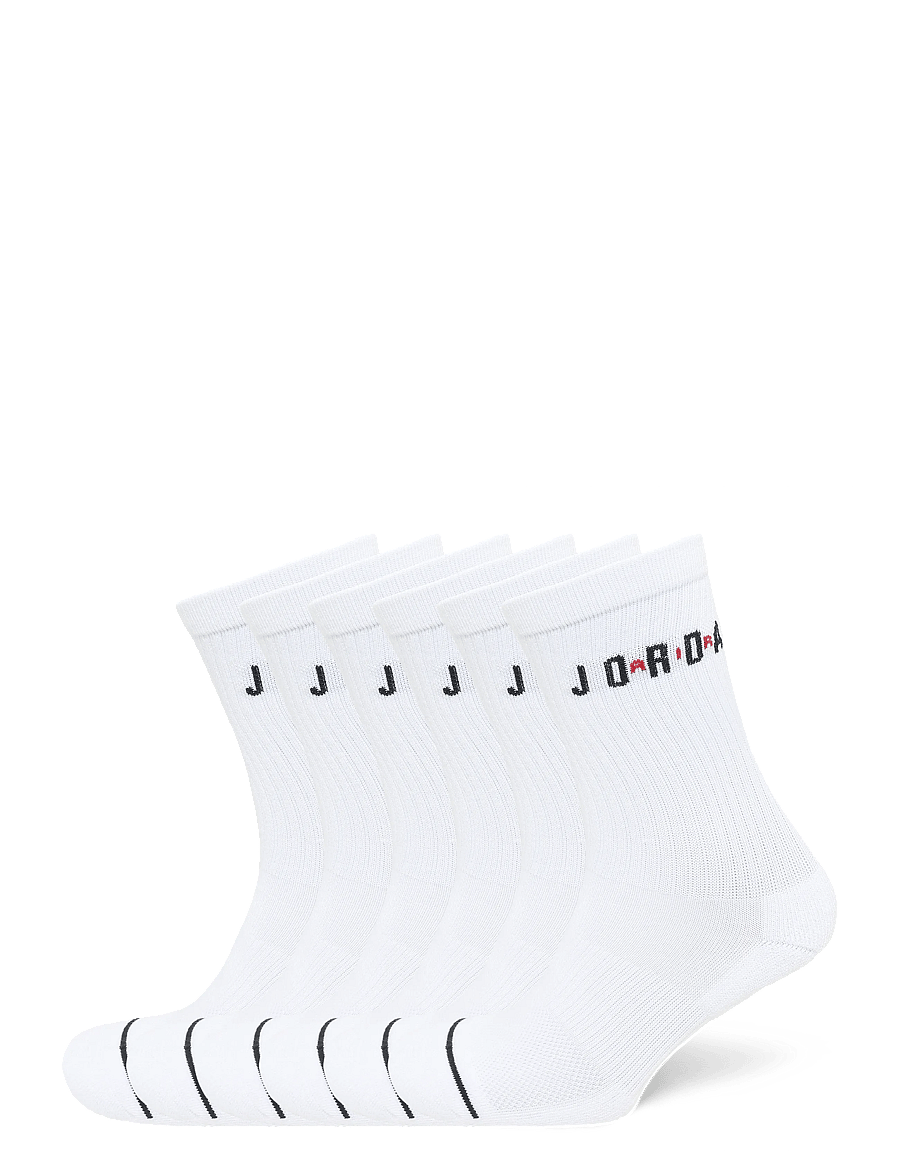 Nike - U J ED POLY CREW JOR 6PR - 144 - strümpfe - white/gym red/black - 0
