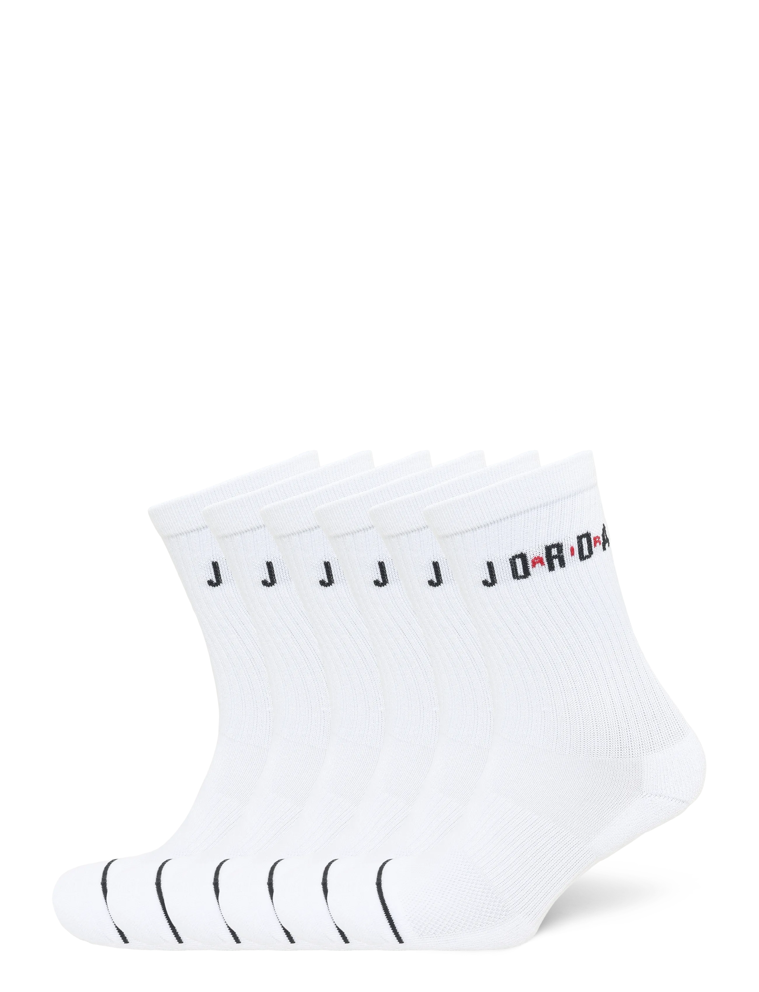 Nike U J ED POLY CREW JOR 6PR - 144 - Uued tooted - WHITE/GYM RED/BLACK / white