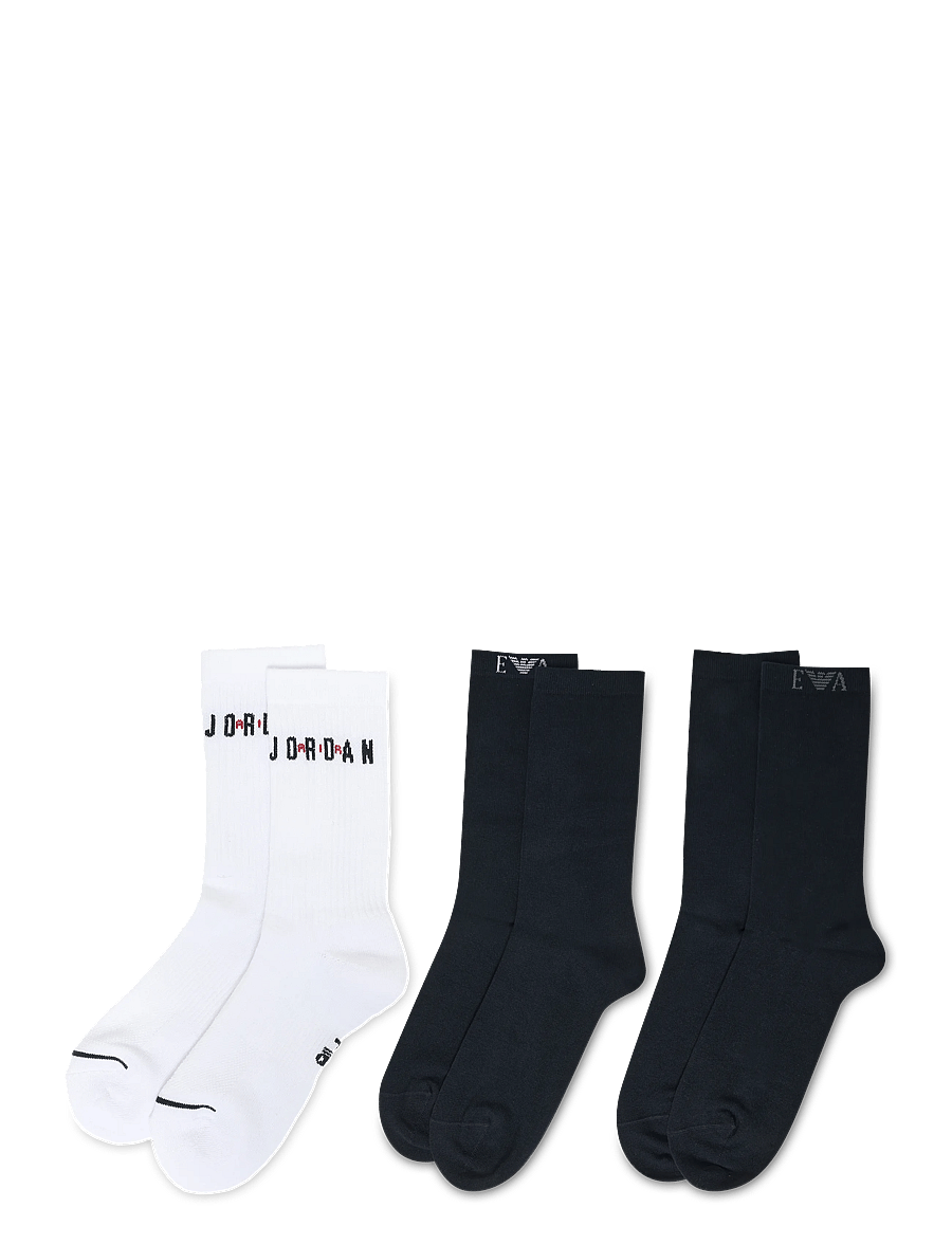Nike - U J ED POLY CREW JOR 6PR - 144 - strümpfe - white/gym red/black - 1