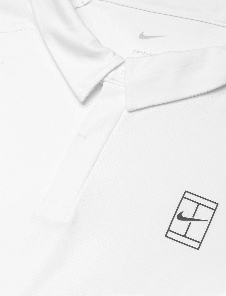 Nike - Nike Court Dri-Fit Advantage Polo - oberteile & t-shirts - white/white/black - 2