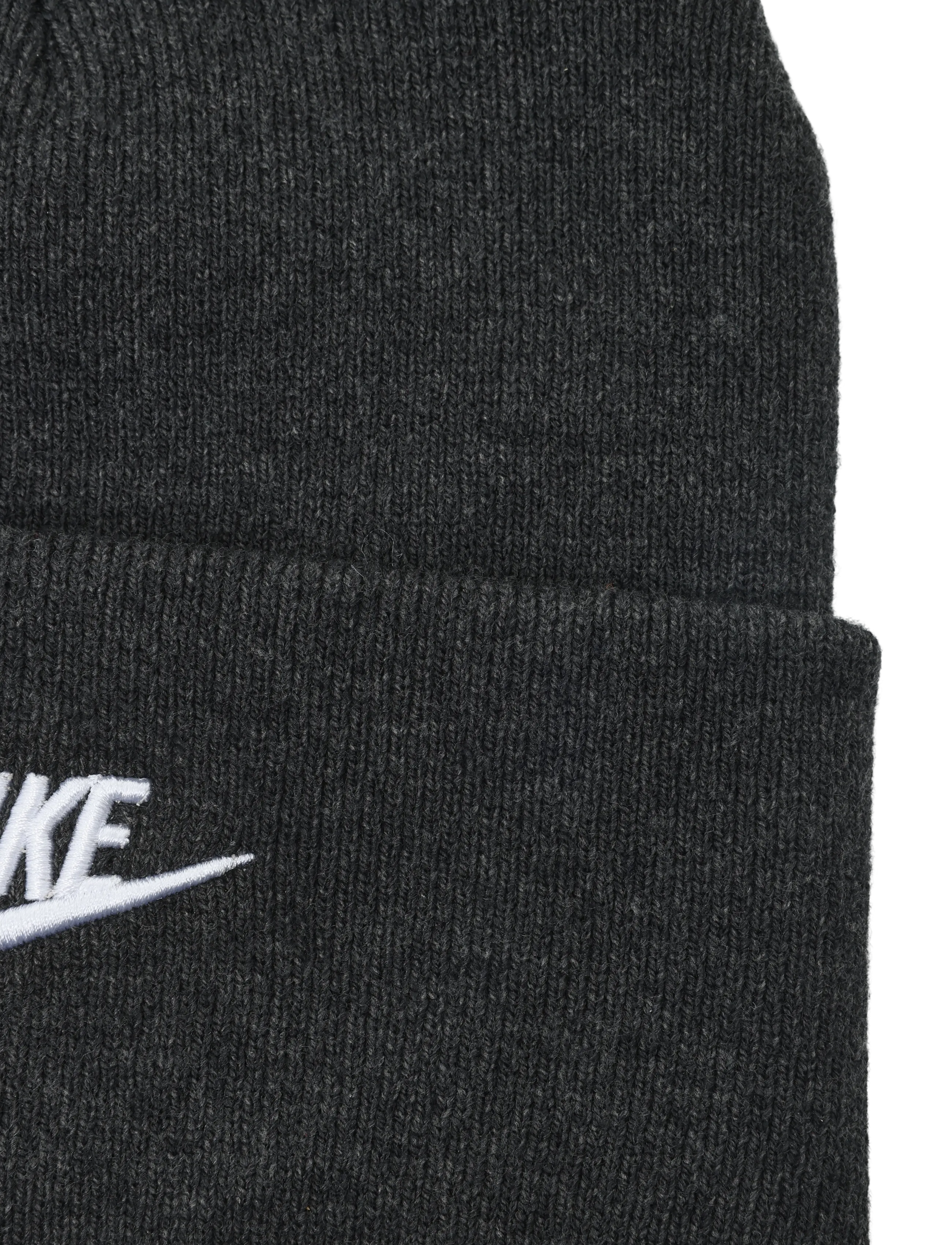 Nike - K NK PEAK BEANIE TC FUT - beanies - black heather/white - 2