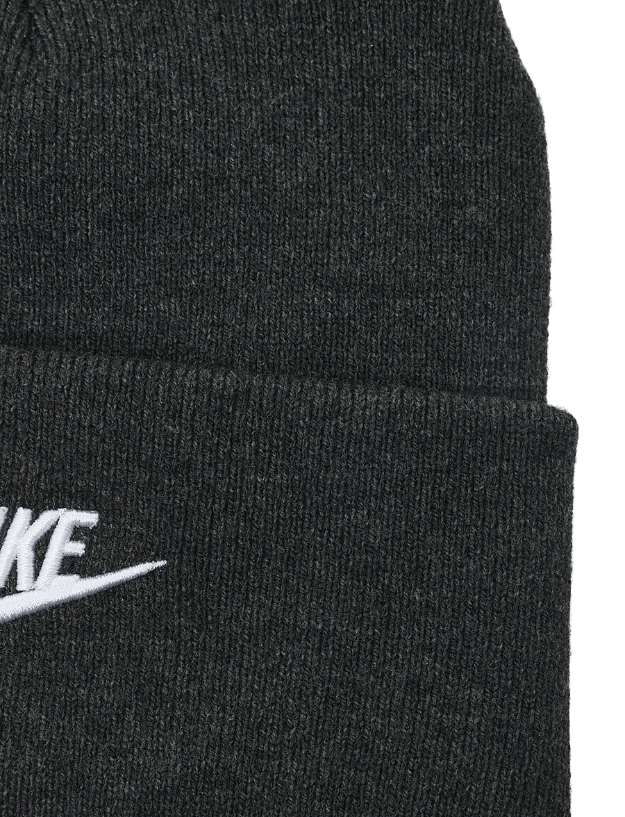 Nike - K NK PEAK BEANIE TC FUT - beanies - black heather/white - 2