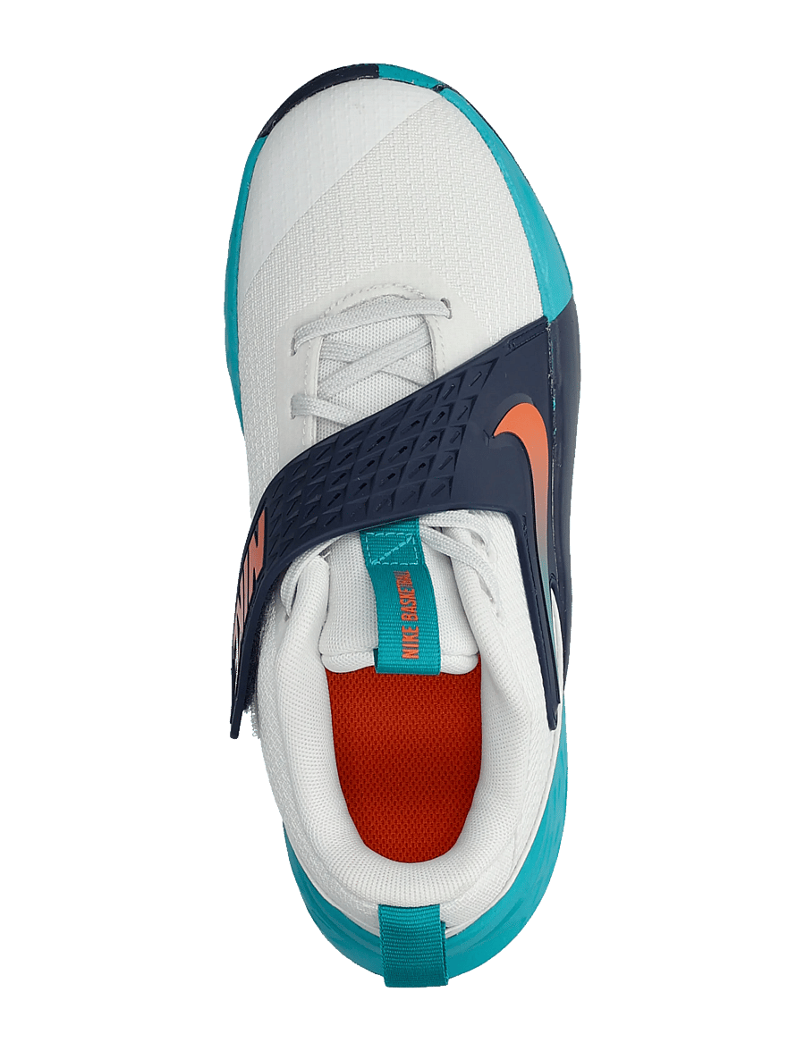 Nike - TEAM HUSTLE D 12 (GS) - lave sneakers - summit white/safety orange-ene - 3